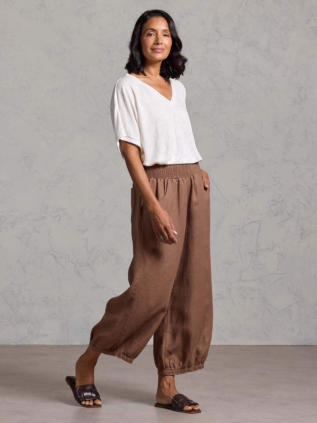 Sadhu French Linen Trousers Cinnamon