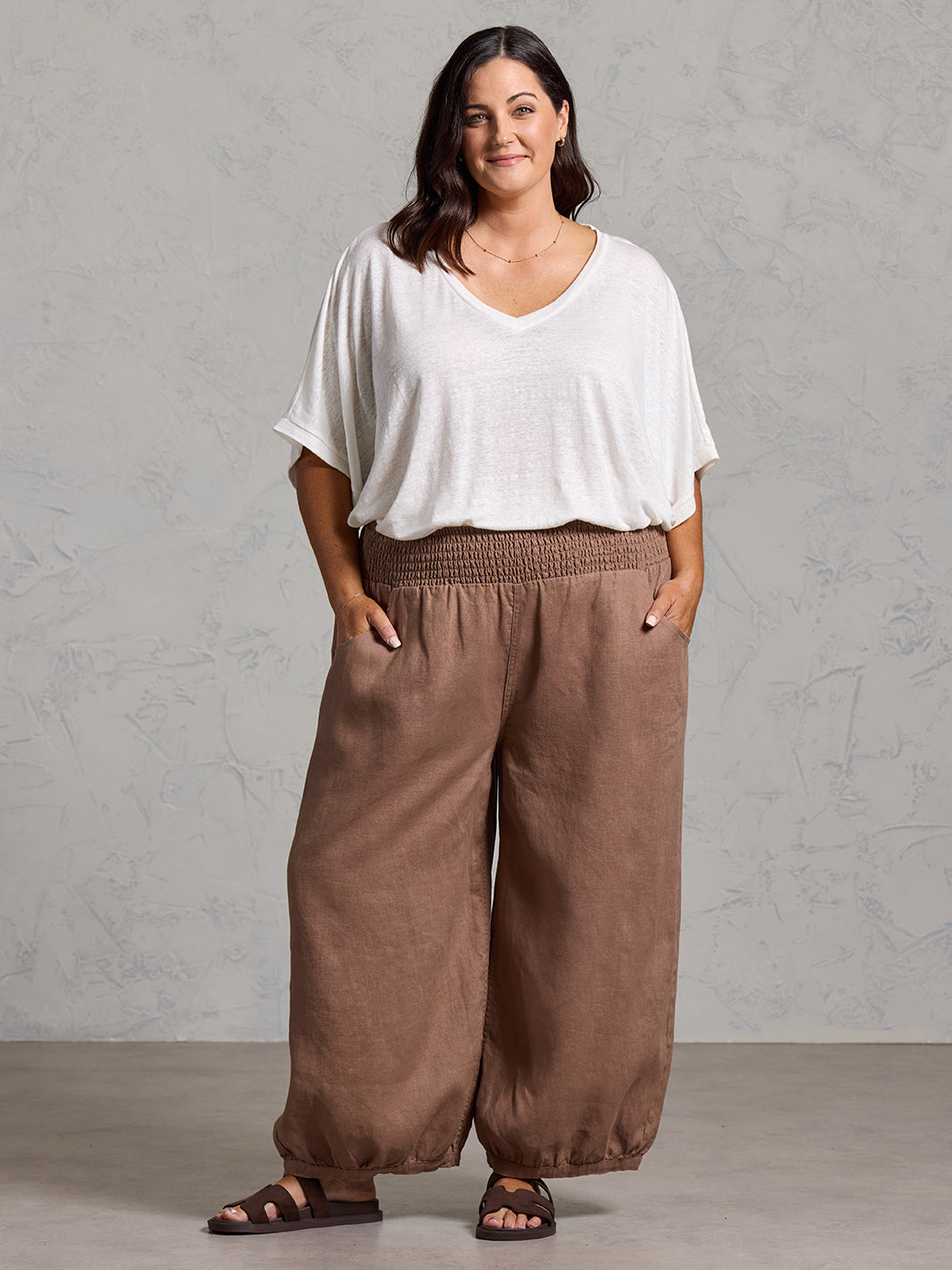 Sadhu French Linen Trousers Cinnamon