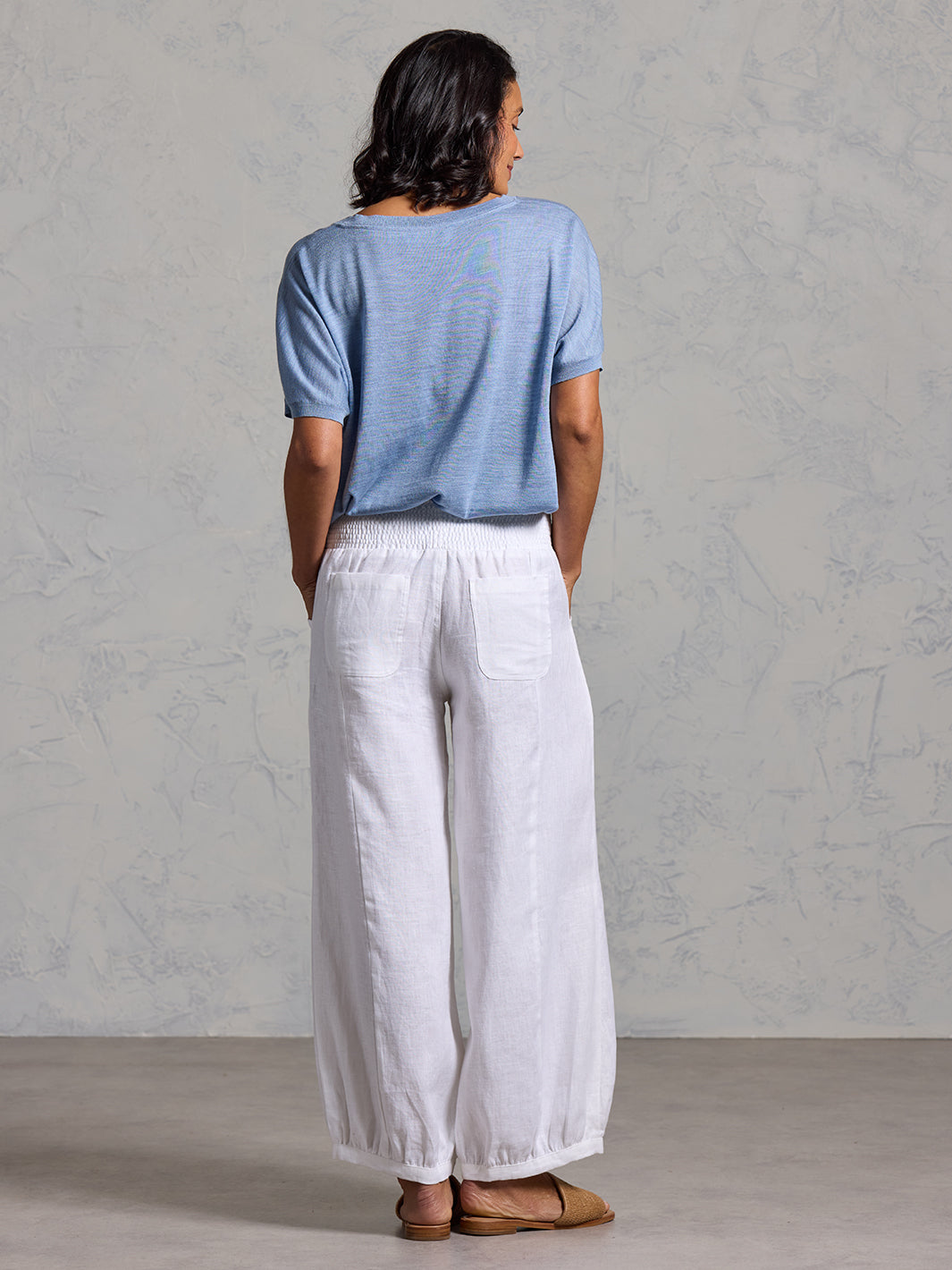 Sadhu French Linen Trousers White
