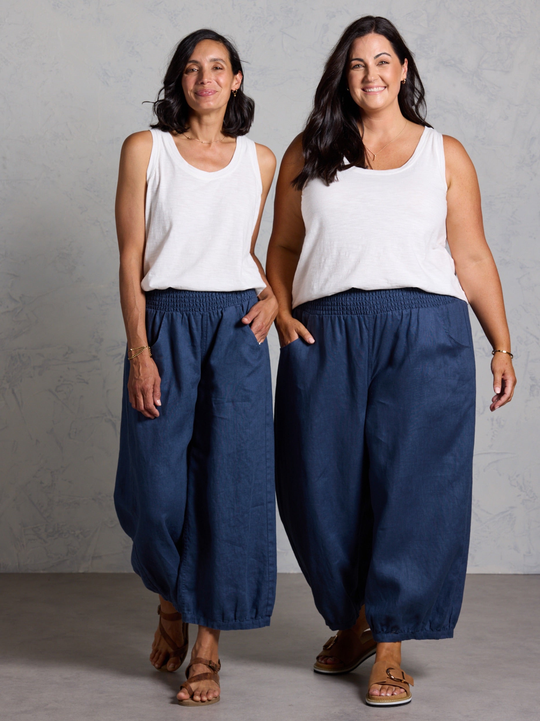 Sadhu French Linen Trousers Navy