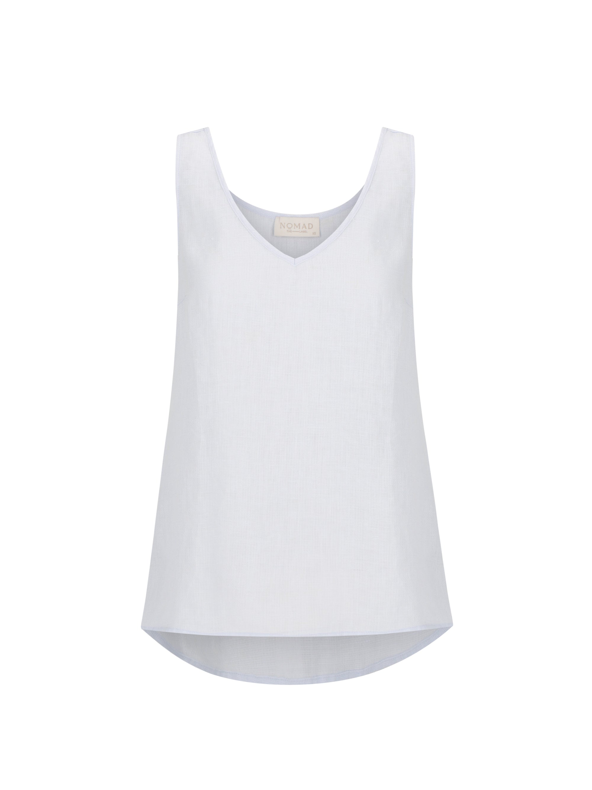 Light tank top on a white background