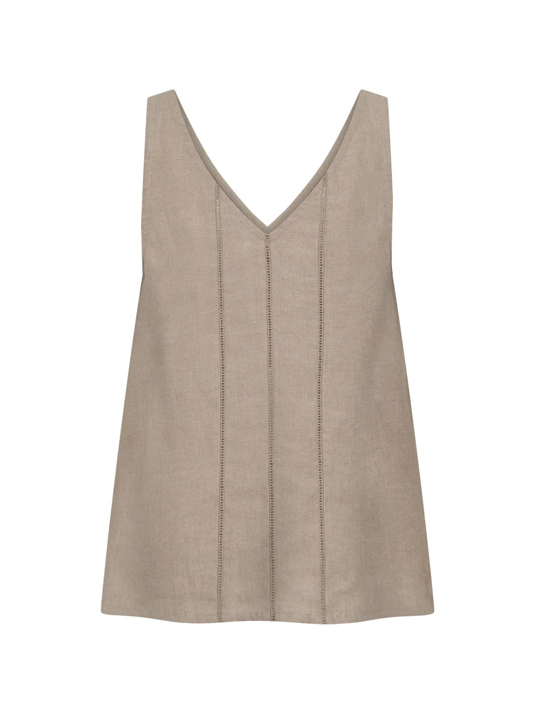 Giana Linen Top Almond