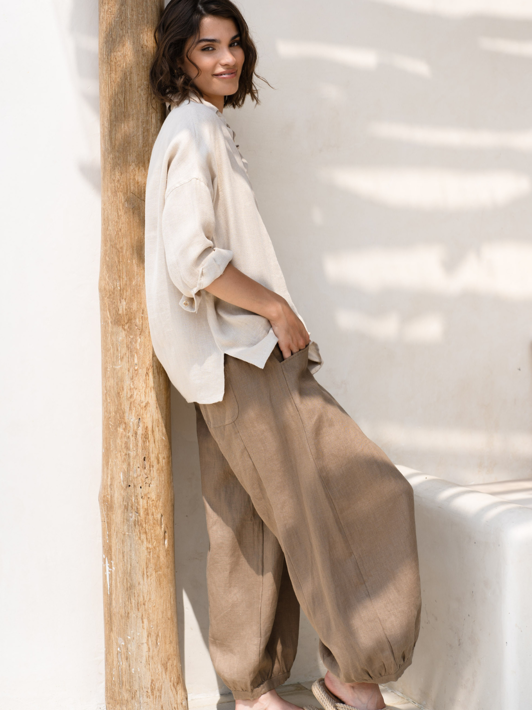 Sadhu French Linen Trousers Cinnamon