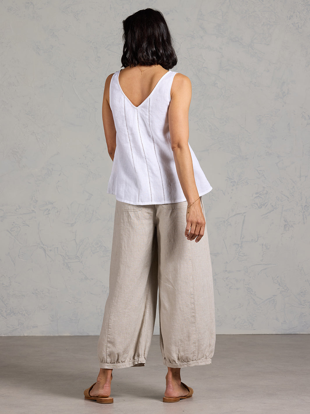 Giana French Linen Top White
