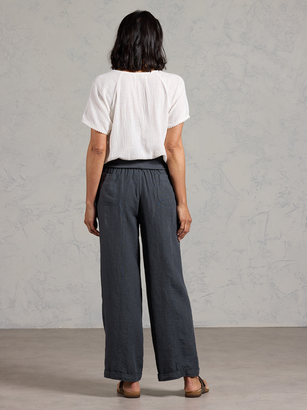 Goa French Linen Trousers Charcoal