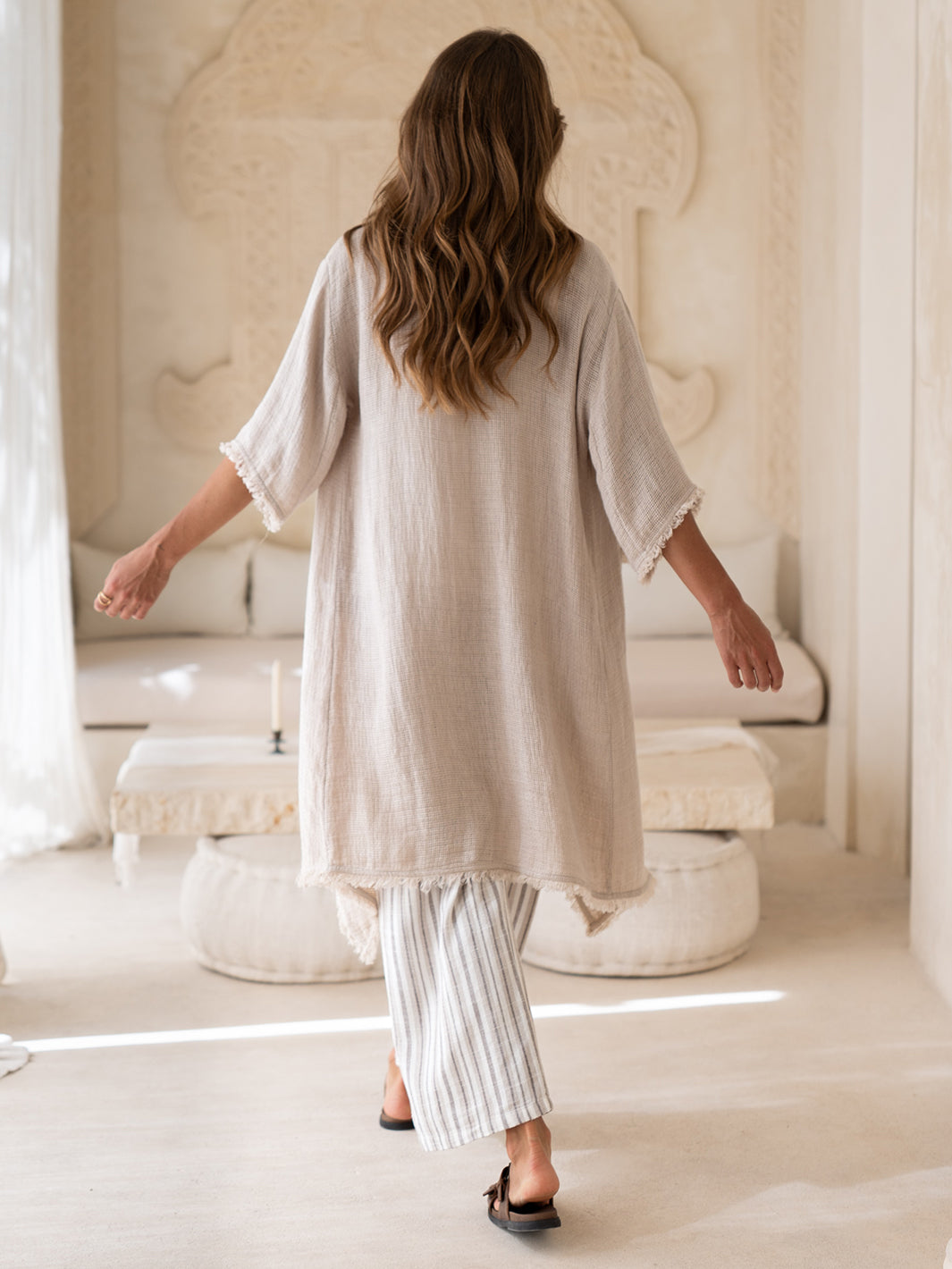 Laguna French Linen Kimono Natural