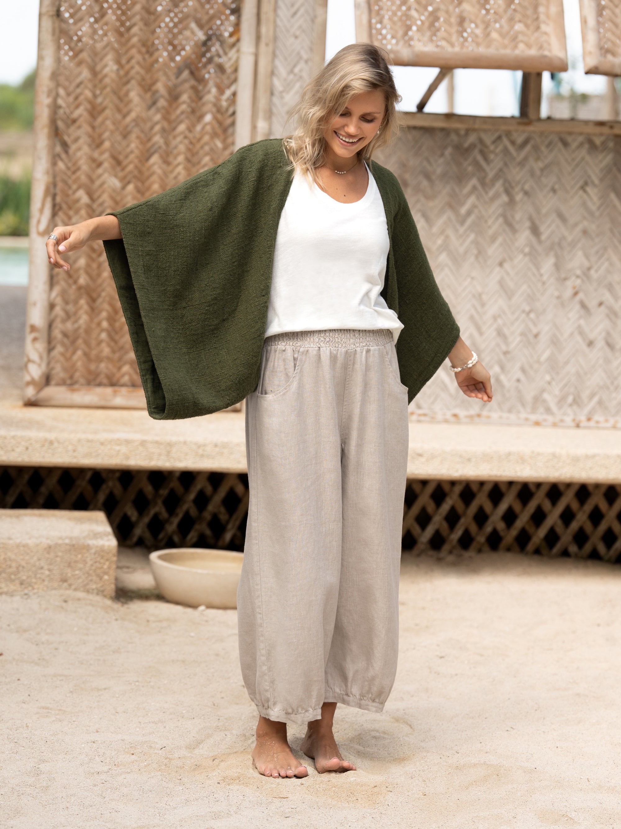Sadhu French Linen Trousers Flax